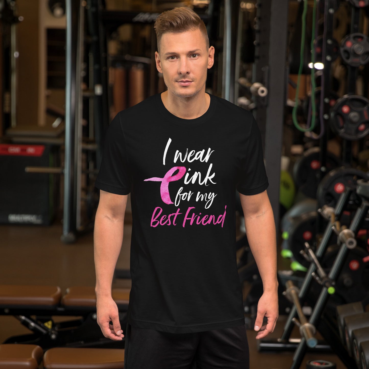 I Wear Pink For My Best Friend Shirt Breast Cancer Awareness T-Shirt