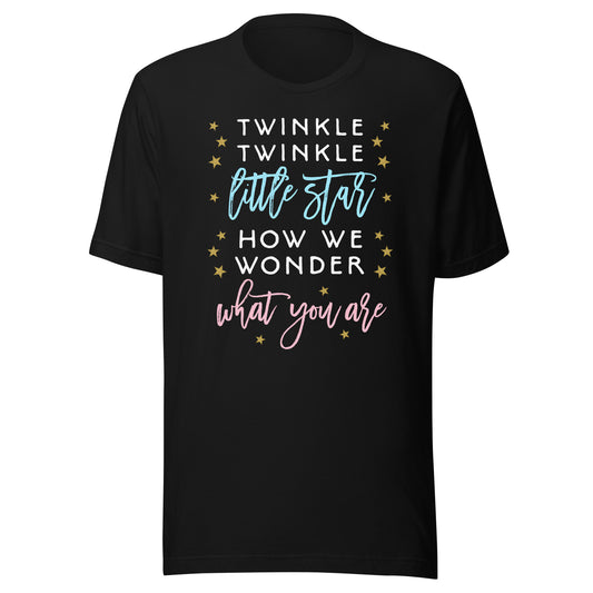 Twinkle Little Star Gender Reveal Shirt Baby Shower Tee Gift T-Shirt