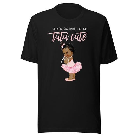 Its A Girl Gender Reveal Tee Touchdown Tutu Baby Shower Gift T-Shirt