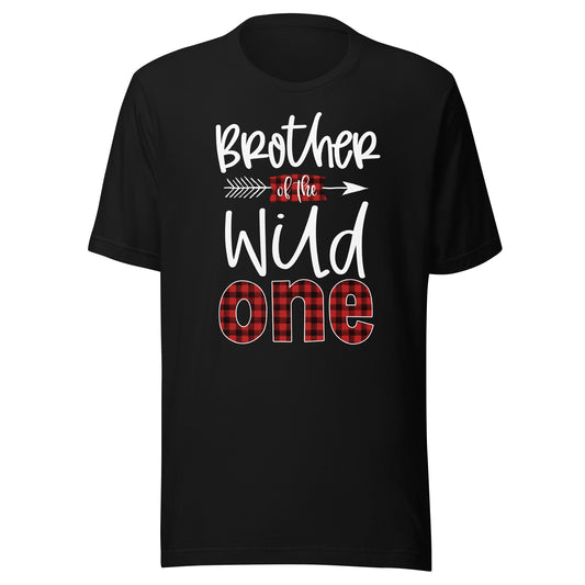 Brother of the Wild One Shirt Plaid Lumberjack 1st Birthday T-Shirt