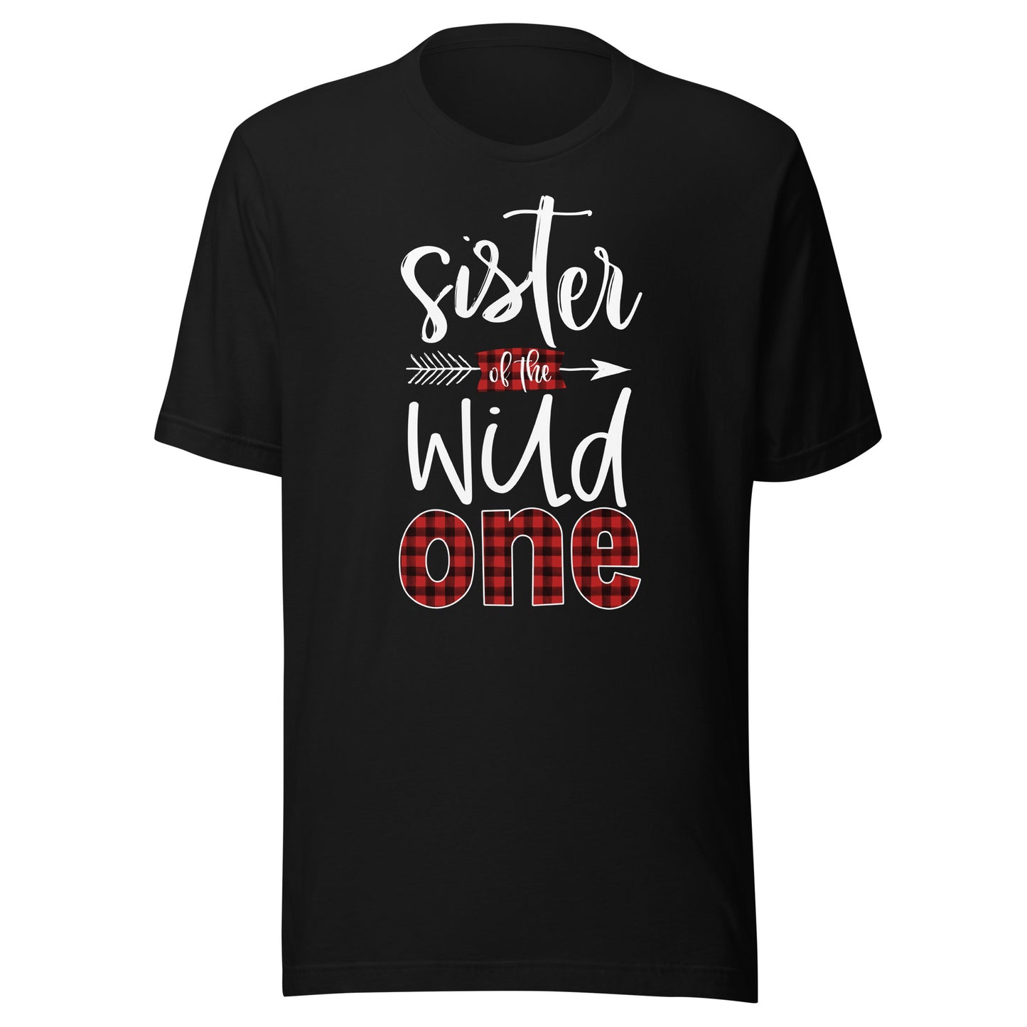 Sister of the Wild One Shirt Plaid Lumberjack 1st Birthday T-Shirt