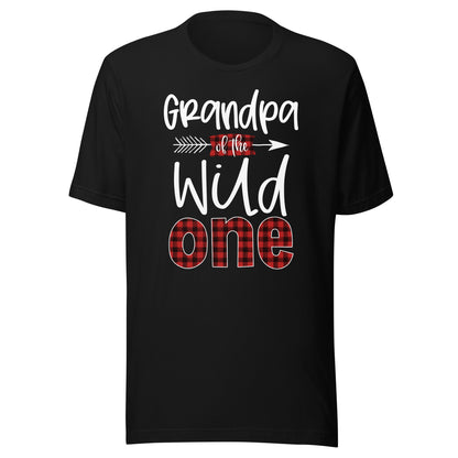 Grandpa of the Wild One Shirt Plaid Lumberjack 1st Birthday T-Shirt