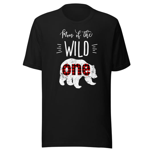 Mom of the Wild One Shirt Bear Lumberjack 1st Birthday Tee T-Shirt