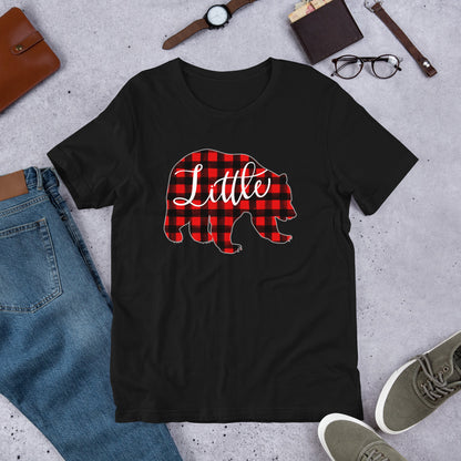 Red Plaid Little Bear Matching Family Christmas Eve Buffalo T-Shirt