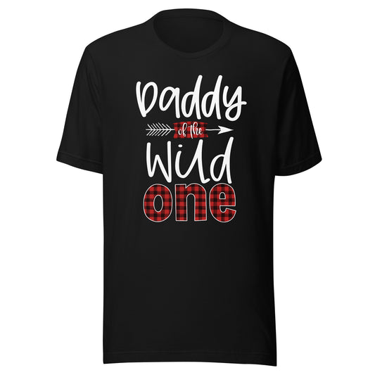 Daddy of the Wild One Buffalo Plaid Lumberjack 1st Birthday T-Shirt