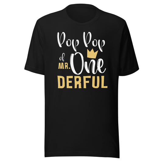 Pop Pop of Mr Onederful 1st Birthday First One-Derful Party T-Shirt