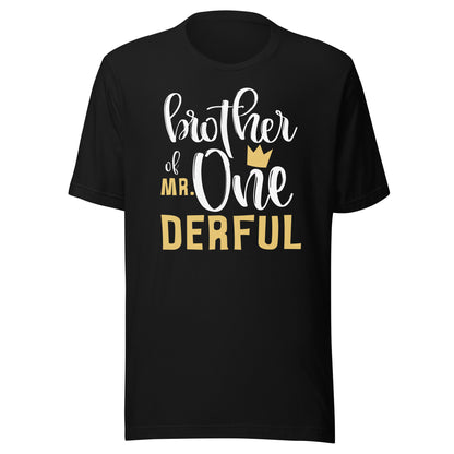 Brother Mr Onederful 1st Birthday First One-Derful Matching T-Shirt