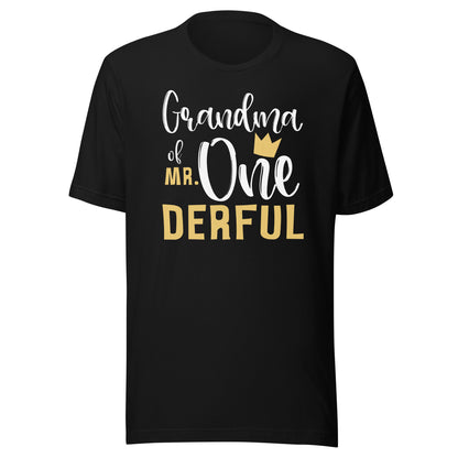 Grandma of Mr Onederful 1st Birthday First One-Derful Party T-Shirt