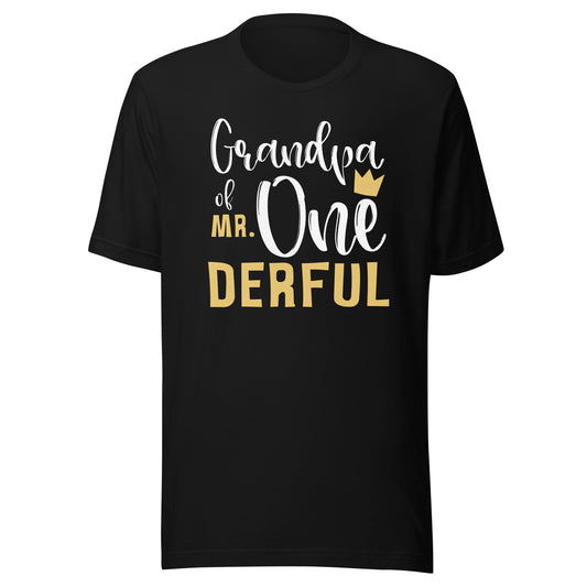 Grandpa of Mr Onederful 1st Birthday First One-Derful Party T-Shirt