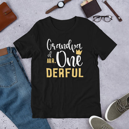 Grandpa of Mr Onederful 1st Birthday First One-Derful Party T-Shirt