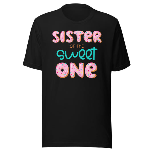 Sister of Sweet One 1st First Birthday Matching Family Donut T-Shirt