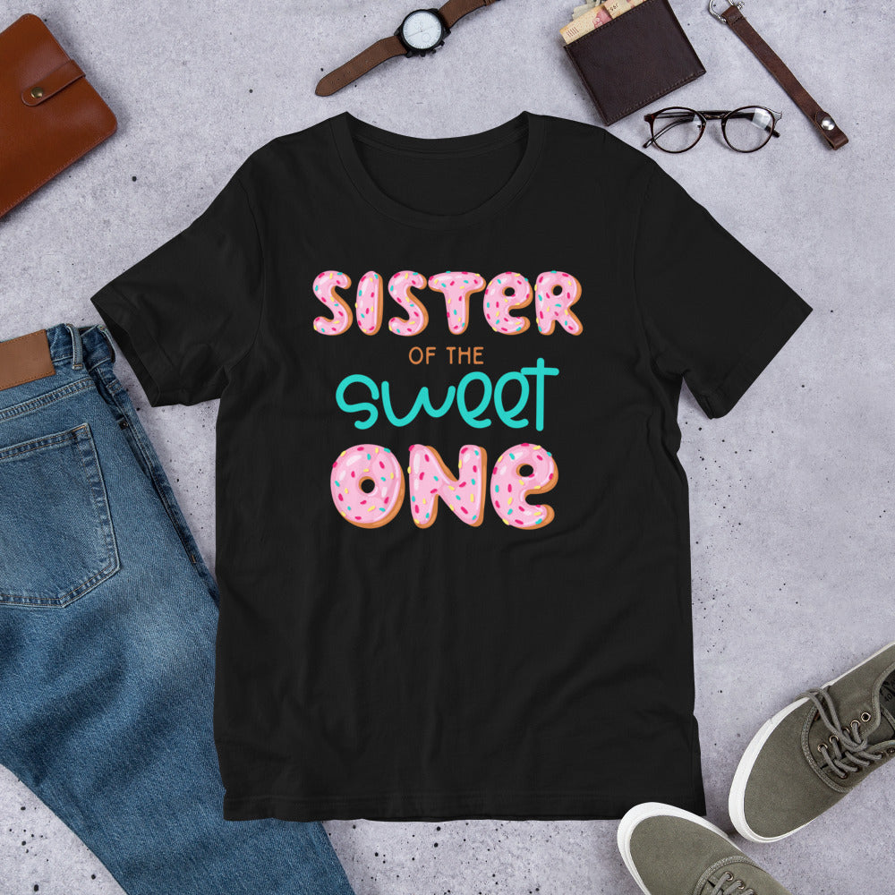 Sister of Sweet One 1st First Birthday Matching Family Donut T-Shirt