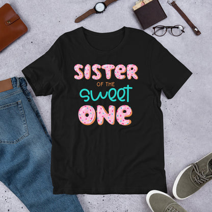 Sister of Sweet One 1st First Birthday Matching Family Donut T-Shirt