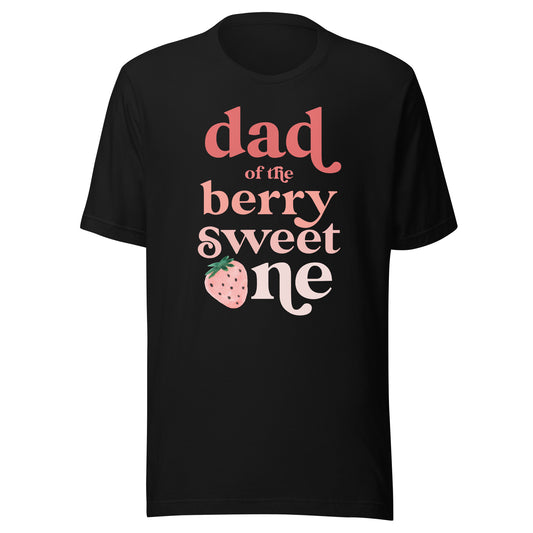 Dad of the Berry Sweet One Strawberry First Birthday 1st T-Shirt