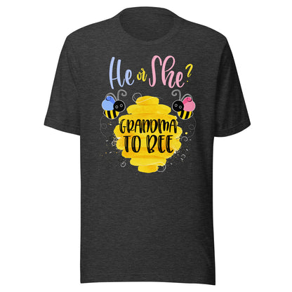 Gender Reveal What Will It Bee Shirt He or She Grandma Tee T-Shirt