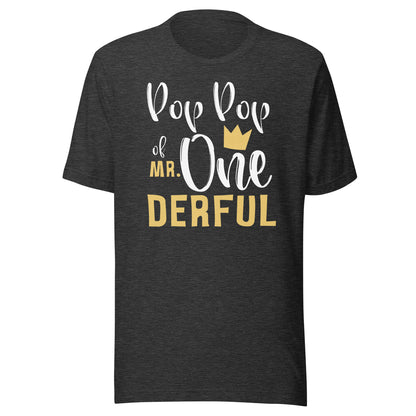 Pop Pop of Mr Onederful 1st Birthday First One-Derful Party T-Shirt