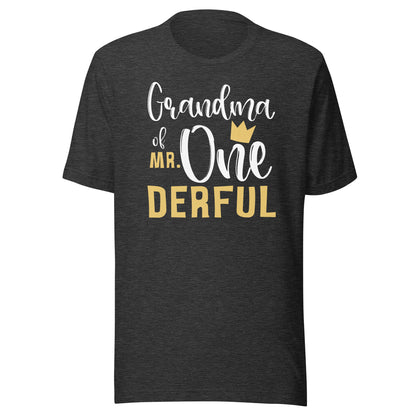 Grandma of Mr Onederful 1st Birthday First One-Derful Party T-Shirt