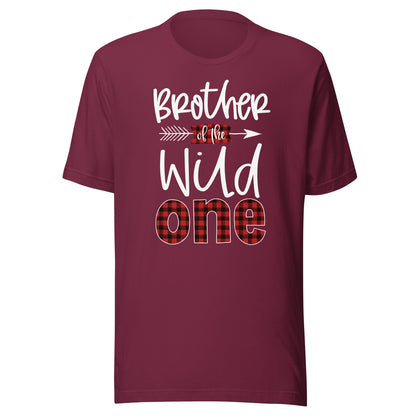 Brother of the Wild One Shirt Plaid Lumberjack 1st Birthday T-Shirt
