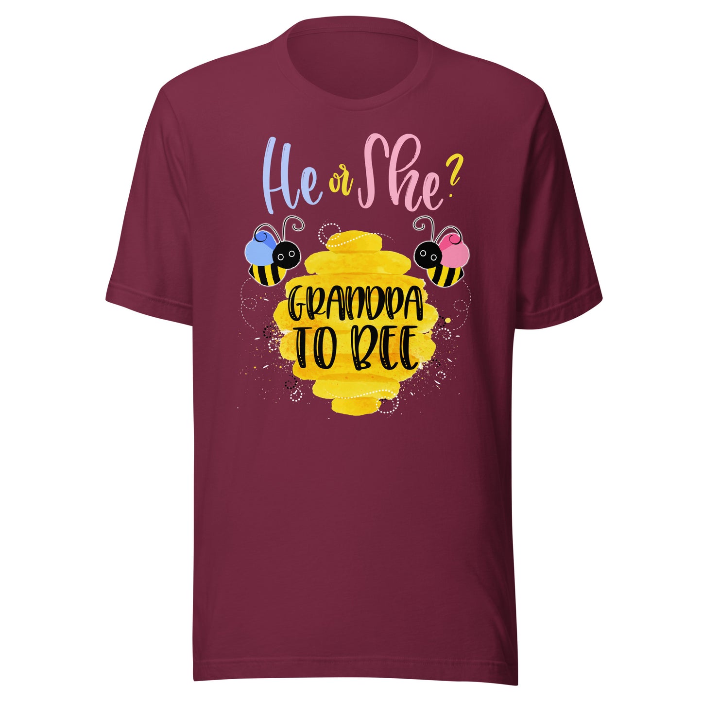 Gender Reveal What Will It Bee Shirt He or She Grandpa Tee T-Shirt