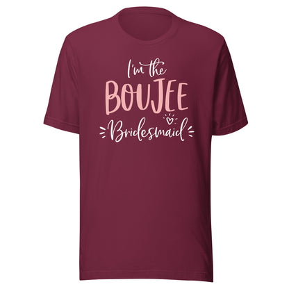 Boujee Bridesmaid T Shirt Funny Matching Bachelorette Party T-Shirt