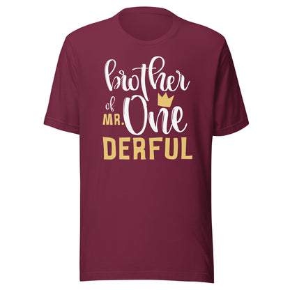 Brother of Mr Onederful 1st Birthday One-Derful Matching T-Shirt