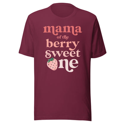 Mama of the Berry Sweet One Strawberry First Birthday 1st T-Shirt