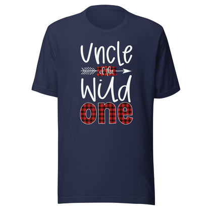 Uncle of the Wild One Shirt Plaid Lumberjack 1st Birthday T-Shirt