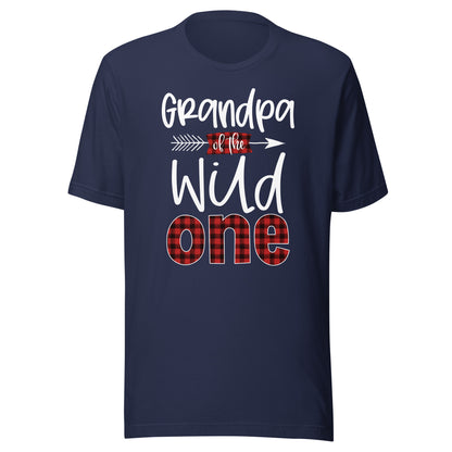 Grandpa of the Wild One Shirt Plaid Lumberjack 1st Birthday T-Shirt