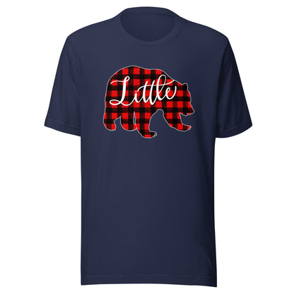 Red Plaid Little Bear Matching Family Christmas Eve Buffalo T-Shirt