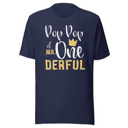 Pop Pop of Mr Onederful 1st Birthday First One-Derful Party T-Shirt