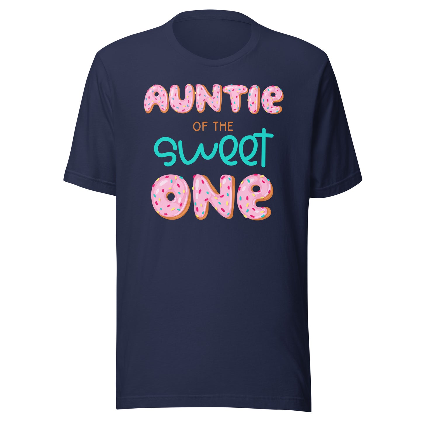 Auntie of The Sweet One First Birthday Matching Family Donut T-Shirt