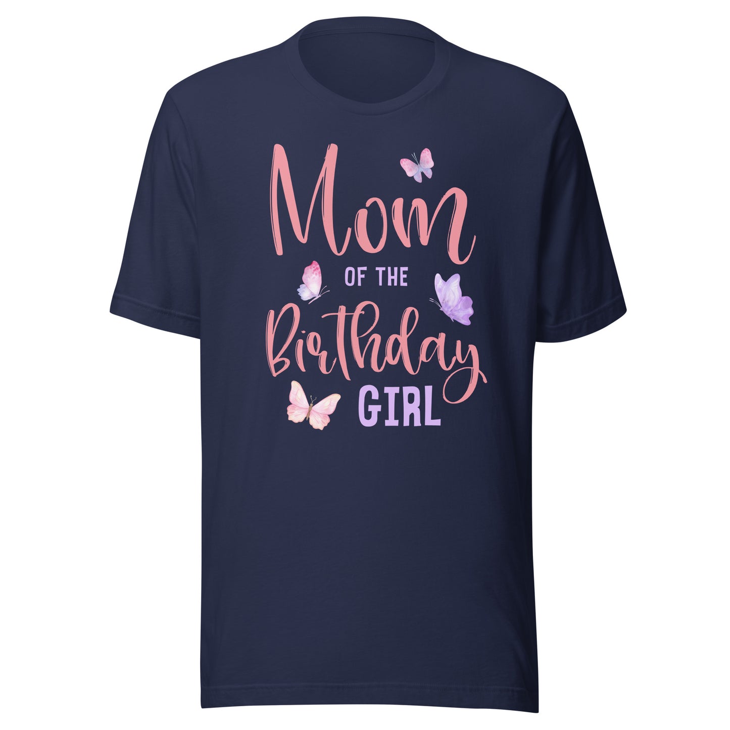 Mom of The Birthday Girl Butterfly Party Matching Family T-Shirt